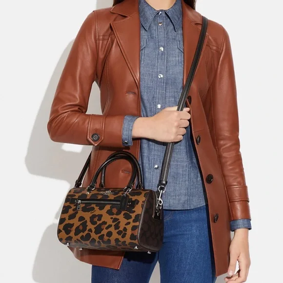 Coach Satchel with Leopard print